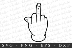 Middle Finger| SVG Cut files | Cricut Product Image 1