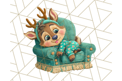 Santa’s Pajama Day Clipart, Cute Christmas Bedtime PNG Product Image 4
