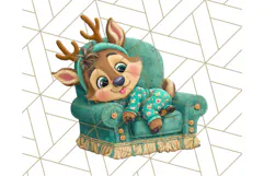 Santa’s Pajama Day Clipart, Cute Christmas Bedtime PNG Product Image 4
