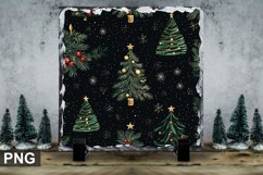 Christmas Tree Square Sublimation Slate Design Product Image 1