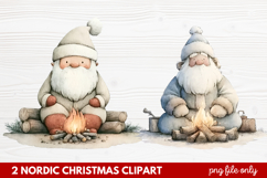 2 Nordic Christmas Clipart | Scandinavian Holiday PNG Product Image 1