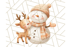 Pastel Snowman Clipart PNG, Cute Soft Winter Graphics Product Image 4