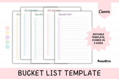 Editable Bucket List Canva Template 2 Product Image 1