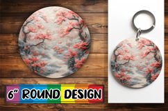 Beauty of Sublimation Circle Kaychain Spring Print PNG Product Image 1