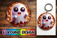 Timeless Sublimation Circle PNG, 3D Cute Ghost Product Image 1