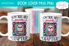 Valentines mug wrap PNG for book lovers, Book nerd mug Product Image 2