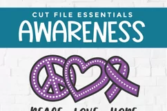 Lupus svg - a lupus awareness svg with peace love hope Product Image 5