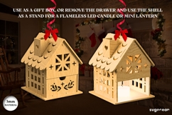 Christmas Houses Gift Box Bundle | Laser Cut | Glowforge Product Image 9