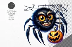 Halloween clipart, Spider clipart, Autumn clipart Product Image 1