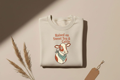 Raised on Sweet Tea &amp; Cattle Png Western Cowgirl Sublimation Product Image 8