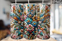 Embroidered Flowers Tumbler Wrap - High Quality 300 Dpi Product Image 1