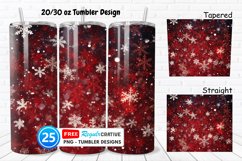 Christmas Snowflakes 20/30oz Tumbler, BONUS 25 Tumbler Product Image 1