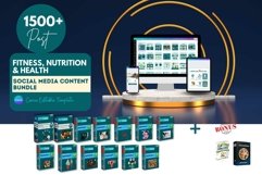 Fitness, Nutrition &amp; Health Bundle- Canva Editable Templates Product Image 20