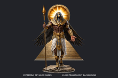 Egyptian God Ra Clipart PNG, Ancient Egypt Mythology,sun god Product Image 3