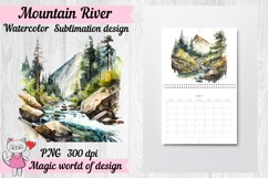 Watercolor Mountain River Clipart Product Image 4