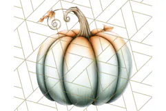 Fall Pumpkin Clipart PNG, Autumn Pumpkins, Jewel Tones Png Product Image 4