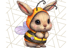 Halloween Bunny Clipart, Cute Bunnies in Costumes PNG Product Image 4