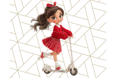 Patriotic Fashion Girl Clipart PNG for 4th of July Product Image 4