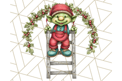 Christmas Monster Clipart, Funny Holiday Creature PNG Art Product Image 4