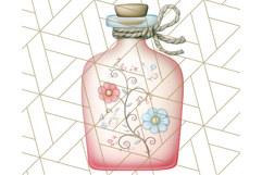 Pink Cottagecore Garden PNG Clipart, Vintage Floral Art Product Image 4