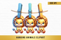 cute hanging animals clipart, hanging animals sublimation Product Image 1