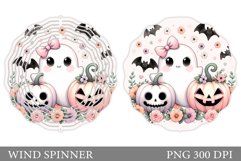 Cute Ghost Wind Spinner Design. Cute Halloween Wind Spinner Product Image 1