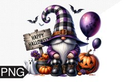 Halloween Gnome Sublimation, Gnome Clipart PNG Product Image 1