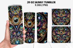 Skinny Tumbler 20oz Wrap Design,Halloween Tumbler PNG Design Product Image 1