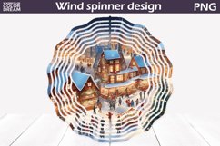 Christmas Market Wind Spinner | Winter Wind Spinner PNG Product Image 1