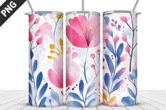 Flowers Tumbler Wrap | Sublimation Design | Tumble PNG Product Image 5