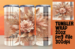 RICH 20oz Tumbler PNG Design , Autumn Flower Product Image 1