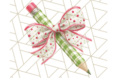 Chubby Pencil With Bows PNG Clipart, Cute School Supply Png Product Image 4