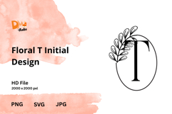 The Floral Initial Design Product Image 1