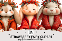 Strawberry Fairy PNG Clipart Watercolor PNG Product Image 1