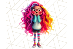 Teen Girl Clipart PNG, Fun Character Illustration Product Image 4