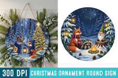 Christmas Ornaments Round Sign PNG, Christmas Round Sign PNG Product Image 1