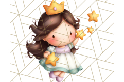 Princess Clipart PNG, Cute Royal Girl Clip Art Product Image 4