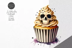Halloween clipart, Halloween cupcake, Autumn clipart Product Image 1