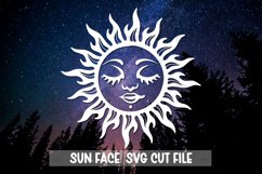 Sun Face SVG Cut File I Design for Cricut &amp; Silhouette Product Image 1