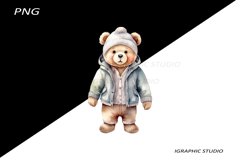 Grumpy Teddy Bear Clipart, Teddy Bear Clipat Product Image 1