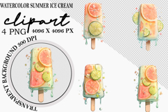 Whimsical Summer Ice Cream Clipart Png Product Image 1