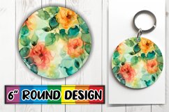 Blossom Bliss: Round Sublimation Circles &amp; Coasters Delight Product Image 1