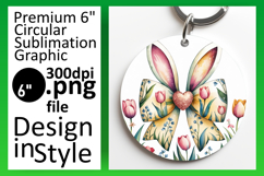 Sophisticated Round Design Coaster Art , Easter Bunny Product Image 1