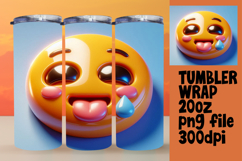 Unique 20oz Gift Tumbler Template , 3D Emoji Product Image 1
