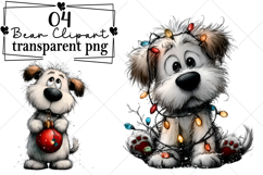 Whimsical Christmas Polar Bear Clipart Watercolor PNG Product Image 1
