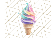 Ice Cream Clipart PNG, Summer Treats Clip Art, Swirl Cone Product Image 4