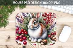 Bunny Mouse pad Sublimation - Thanksgiving Animal PNG Design Product Image 1