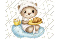 Warm & Fuzzy Mornings PNG Clipart, Cozy Animal Art Download Product Image 4
