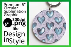 Dynamic Keychain Round Design PNG , Heart Product Image 1