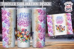 Sublimation Tumbler WRAP Love Design St Valentine&#039;s Day Product Image 1